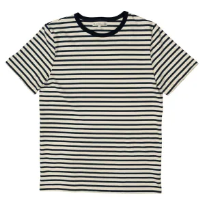 2M15 Crewneck Tee Striped Short Sleeve - Nature/Ink