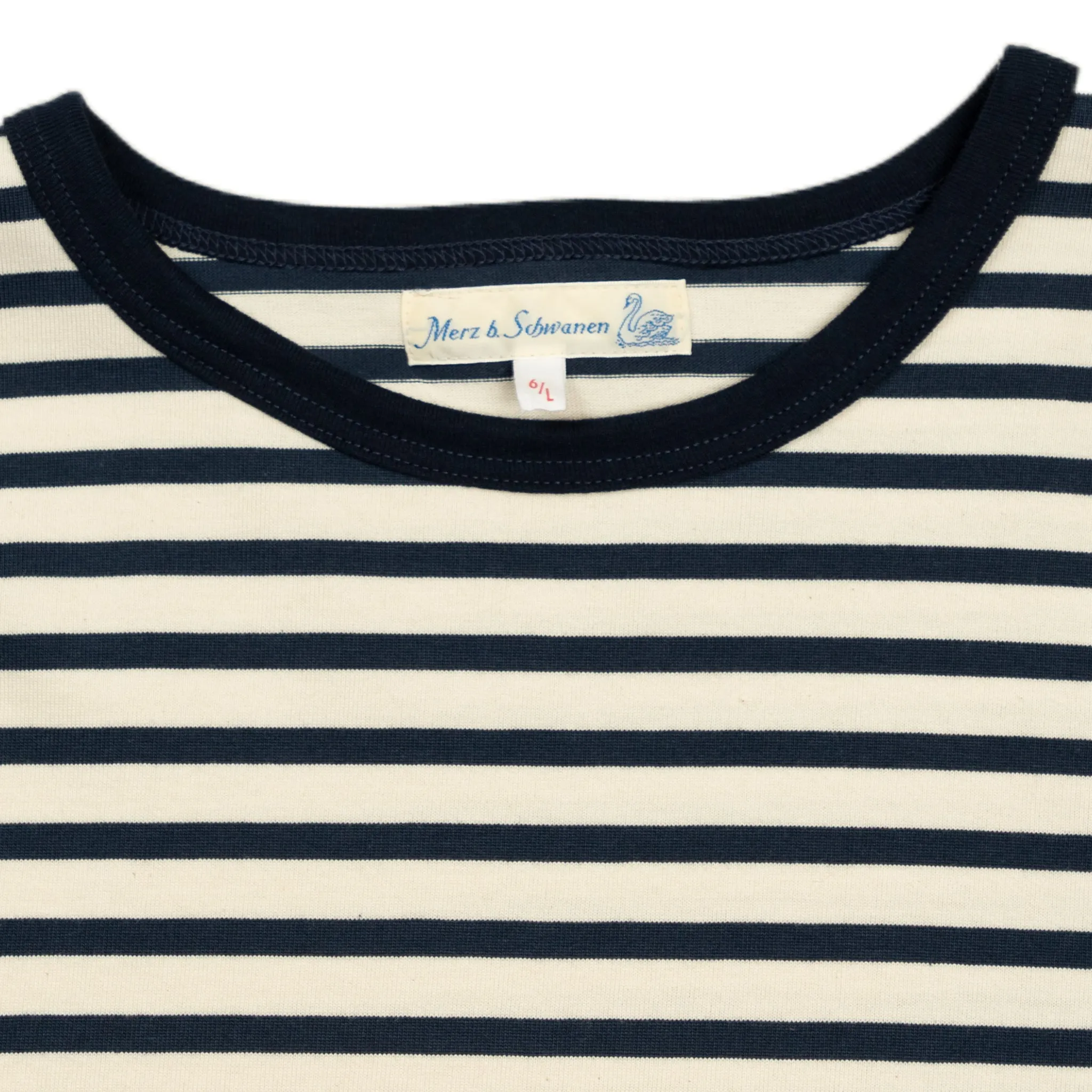 2M15 Crewneck Tee Striped Short Sleeve - Nature/Ink