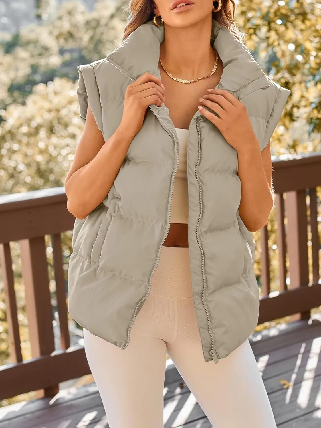 AUTOMET Womens Puffer Vests Fall Fashion Jackets Puffy Outfits 2025 Trendy Sleeveless Coats Outerwear Winter Clothes