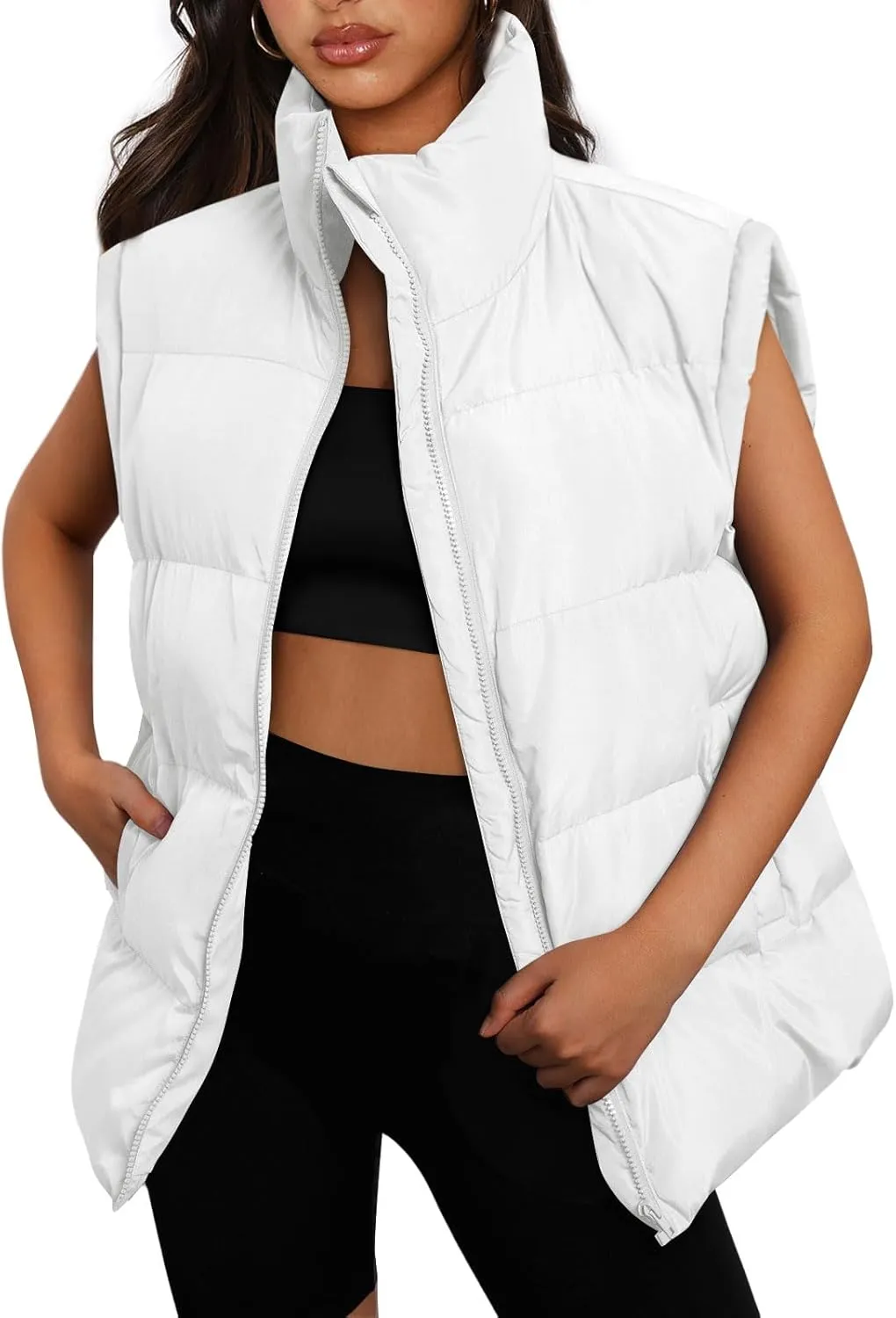 AUTOMET Womens Puffer Vests Fall Fashion Jackets Puffy Outfits 2025 Trendy Sleeveless Coats Outerwear Winter Clothes