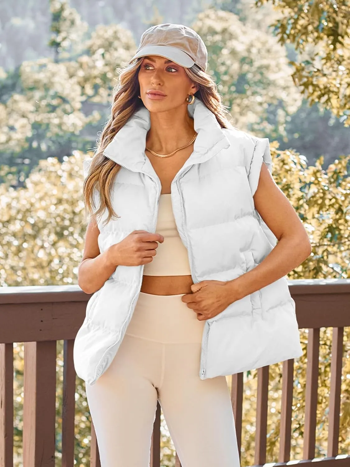 AUTOMET Womens Puffer Vests Fall Fashion Jackets Puffy Outfits 2025 Trendy Sleeveless Coats Outerwear Winter Clothes