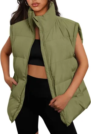 AUTOMET Womens Puffer Vests Fall Fashion Jackets Puffy Outfits 2025 Trendy Sleeveless Coats Outerwear Winter Clothes