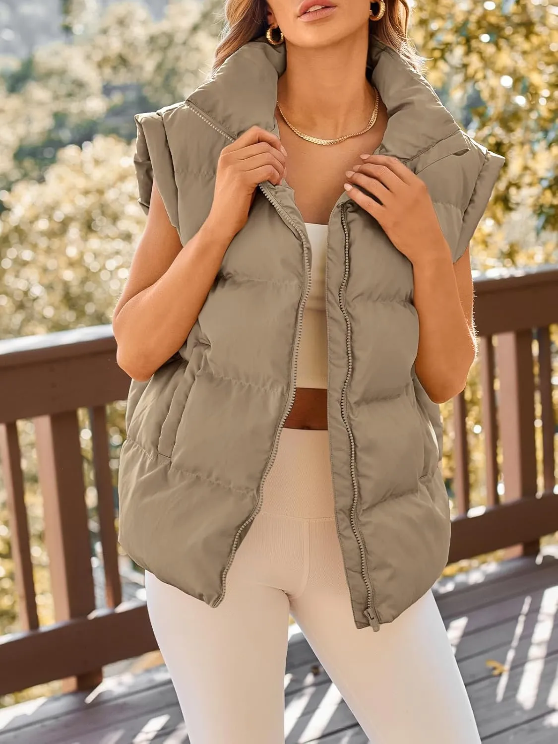 AUTOMET Womens Puffer Vests Fall Fashion Jackets Puffy Outfits 2025 Trendy Sleeveless Coats Outerwear Winter Clothes