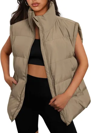 AUTOMET Womens Puffer Vests Fall Fashion Jackets Puffy Outfits 2025 Trendy Sleeveless Coats Outerwear Winter Clothes