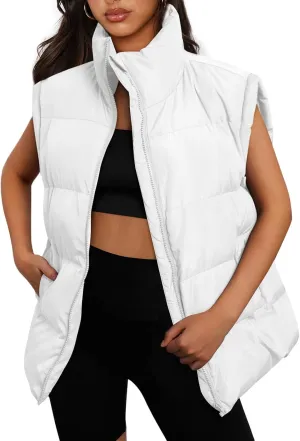 AUTOMET Womens Puffer Vests Fall Fashion Jackets Puffy Outfits 2025 Trendy Sleeveless Coats Outerwear Winter Clothes