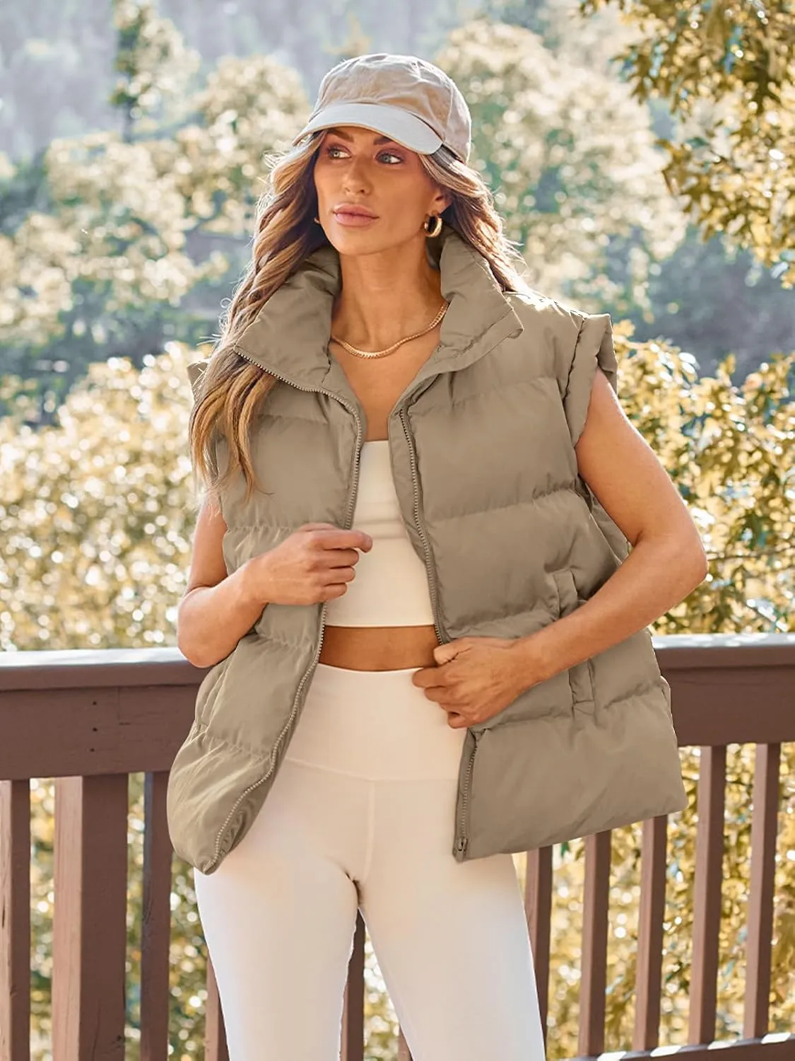 AUTOMET Womens Puffer Vests Fall Fashion Jackets Puffy Outfits 2025 Trendy Sleeveless Coats Outerwear Winter Clothes