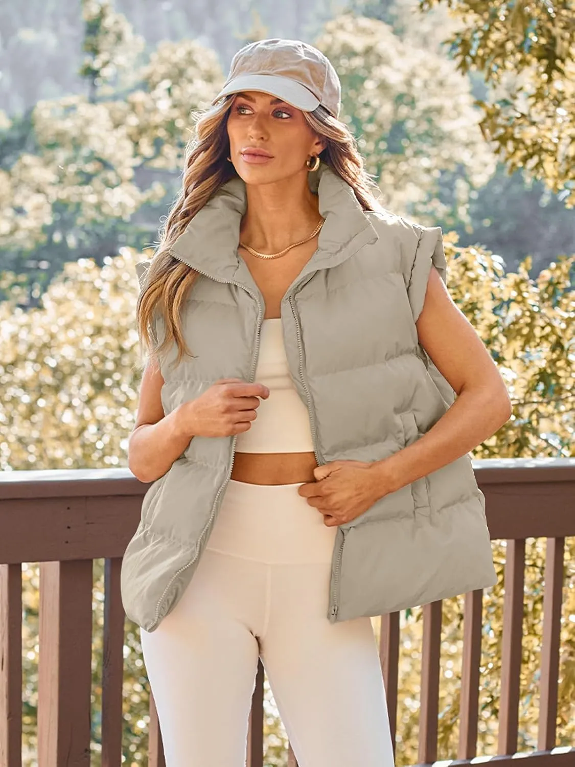AUTOMET Womens Puffer Vests Fall Fashion Jackets Puffy Outfits 2025 Trendy Sleeveless Coats Outerwear Winter Clothes