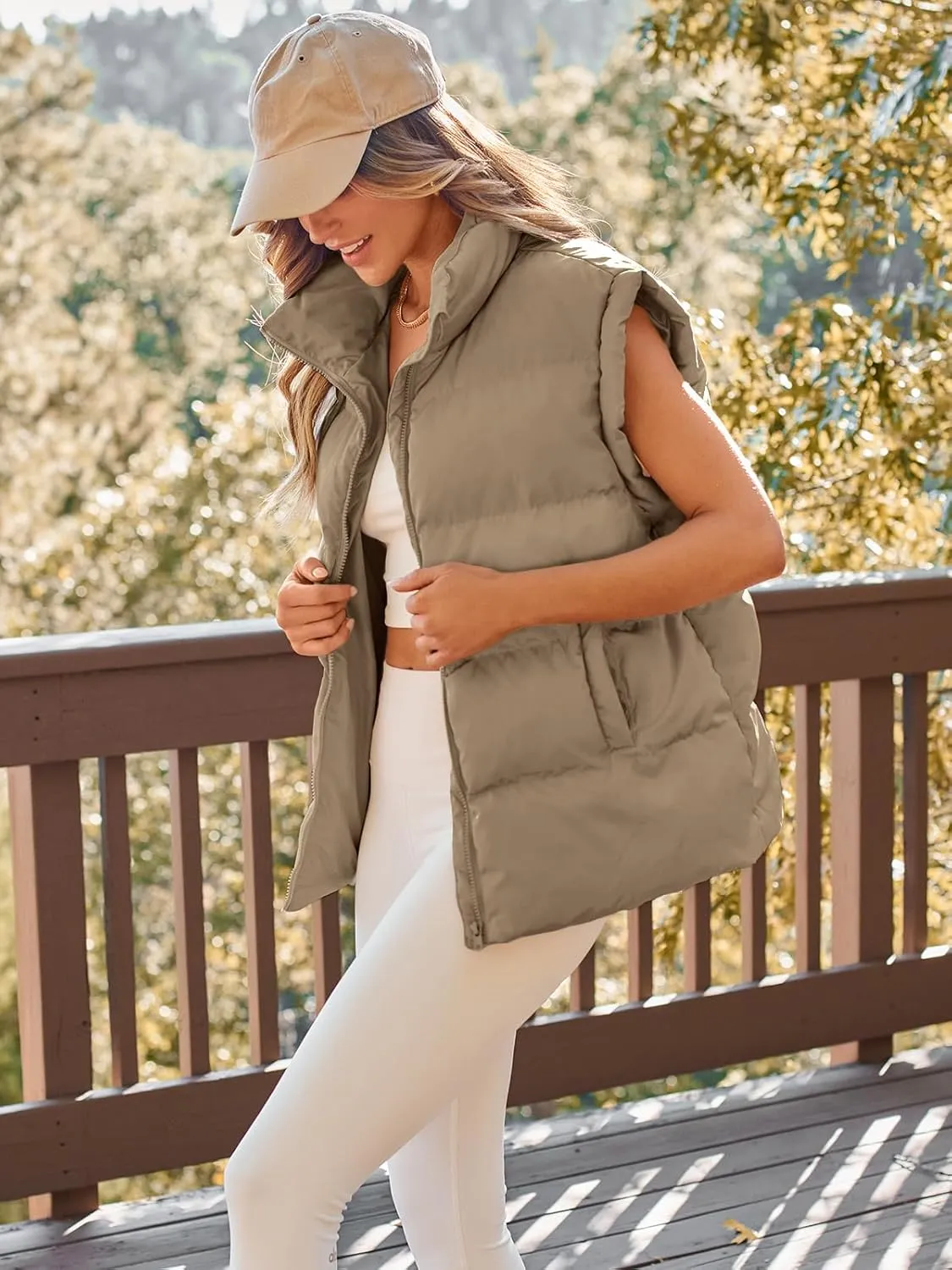 AUTOMET Womens Puffer Vests Fall Fashion Jackets Puffy Outfits 2025 Trendy Sleeveless Coats Outerwear Winter Clothes