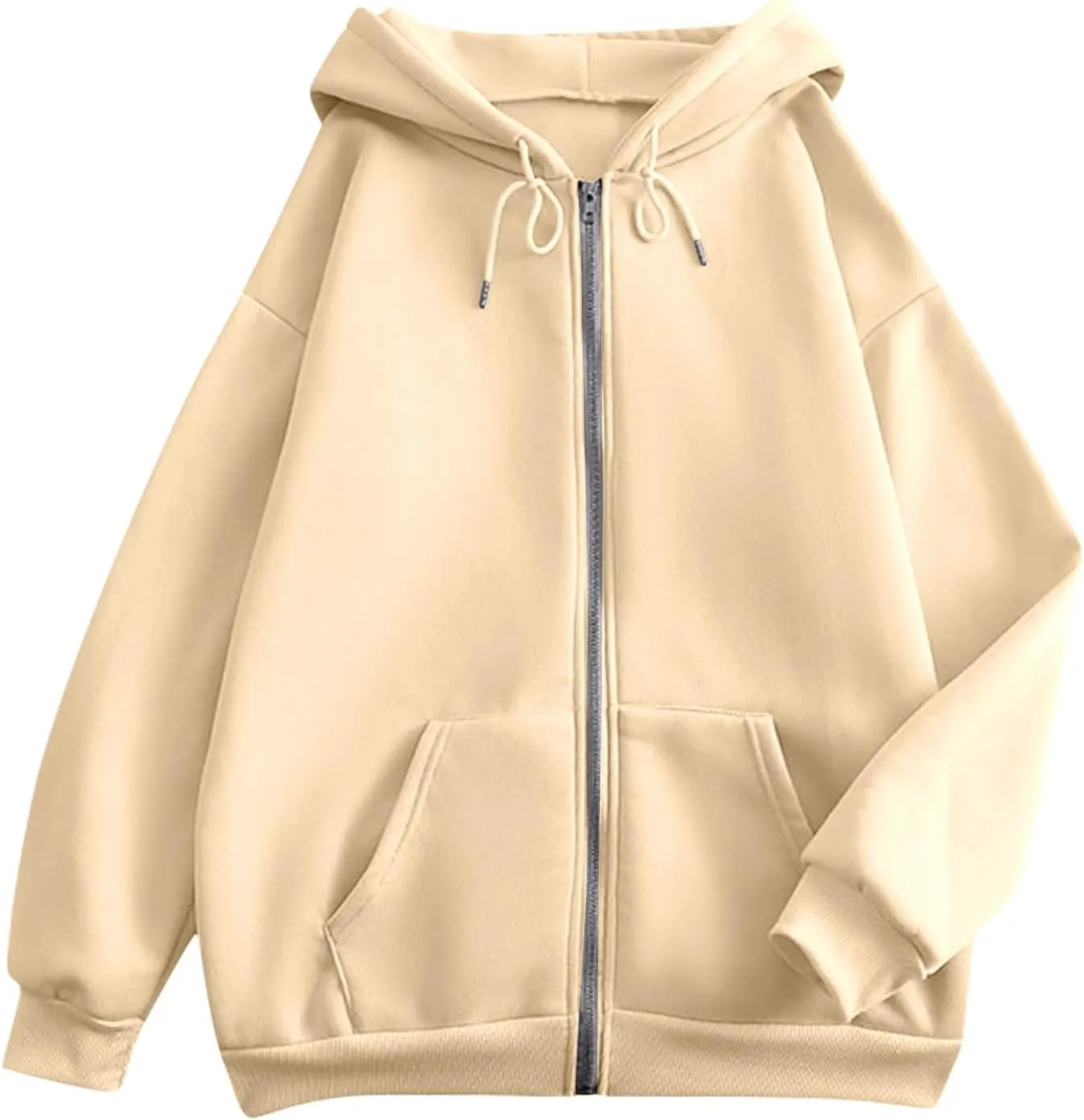 BAXLIMEK Zip Up Hoodies for Women,2023 Fall Outfits Casual Long Sleeve Hoodies Outerwear,Trendy Oversized Sweatshirt Coats