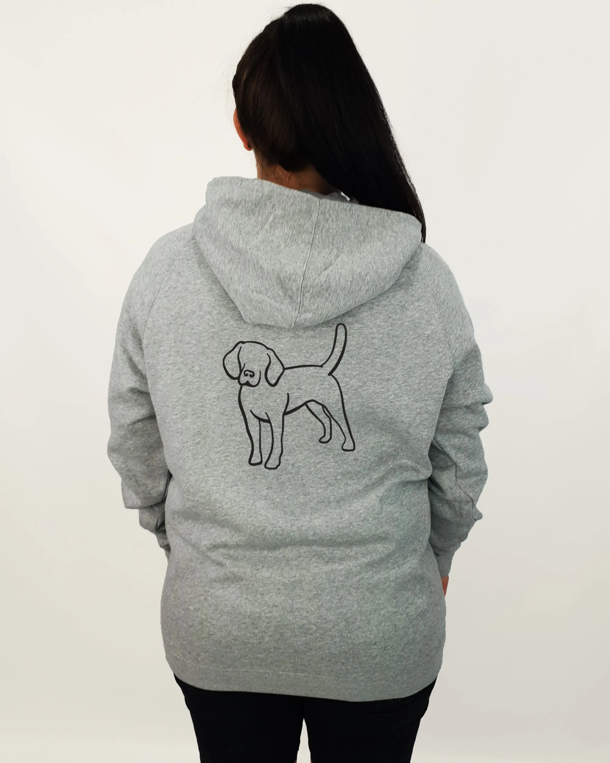 Beagle Mum Illustration: Unisex Hoodie