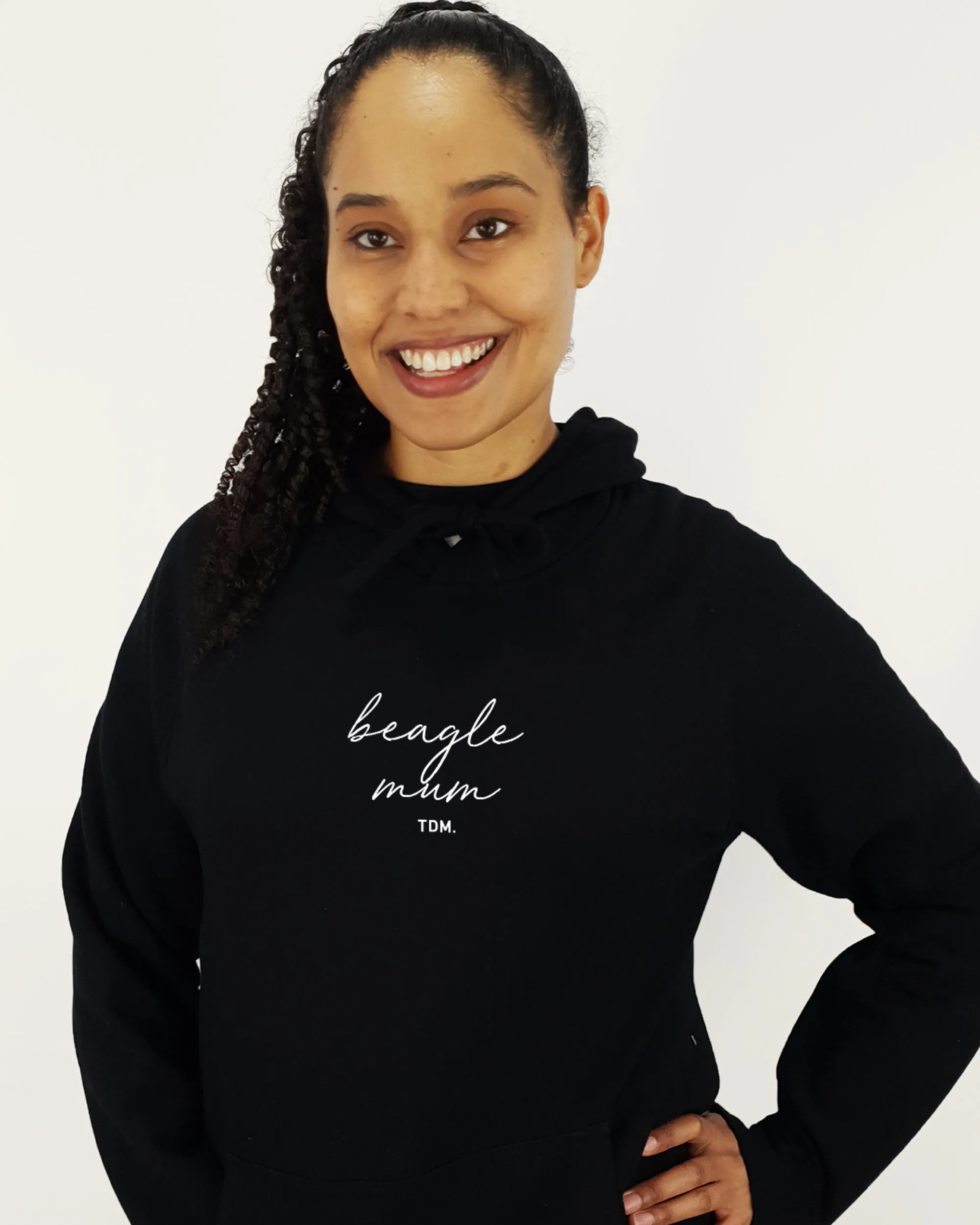 Beagle Mum Illustration: Unisex Hoodie