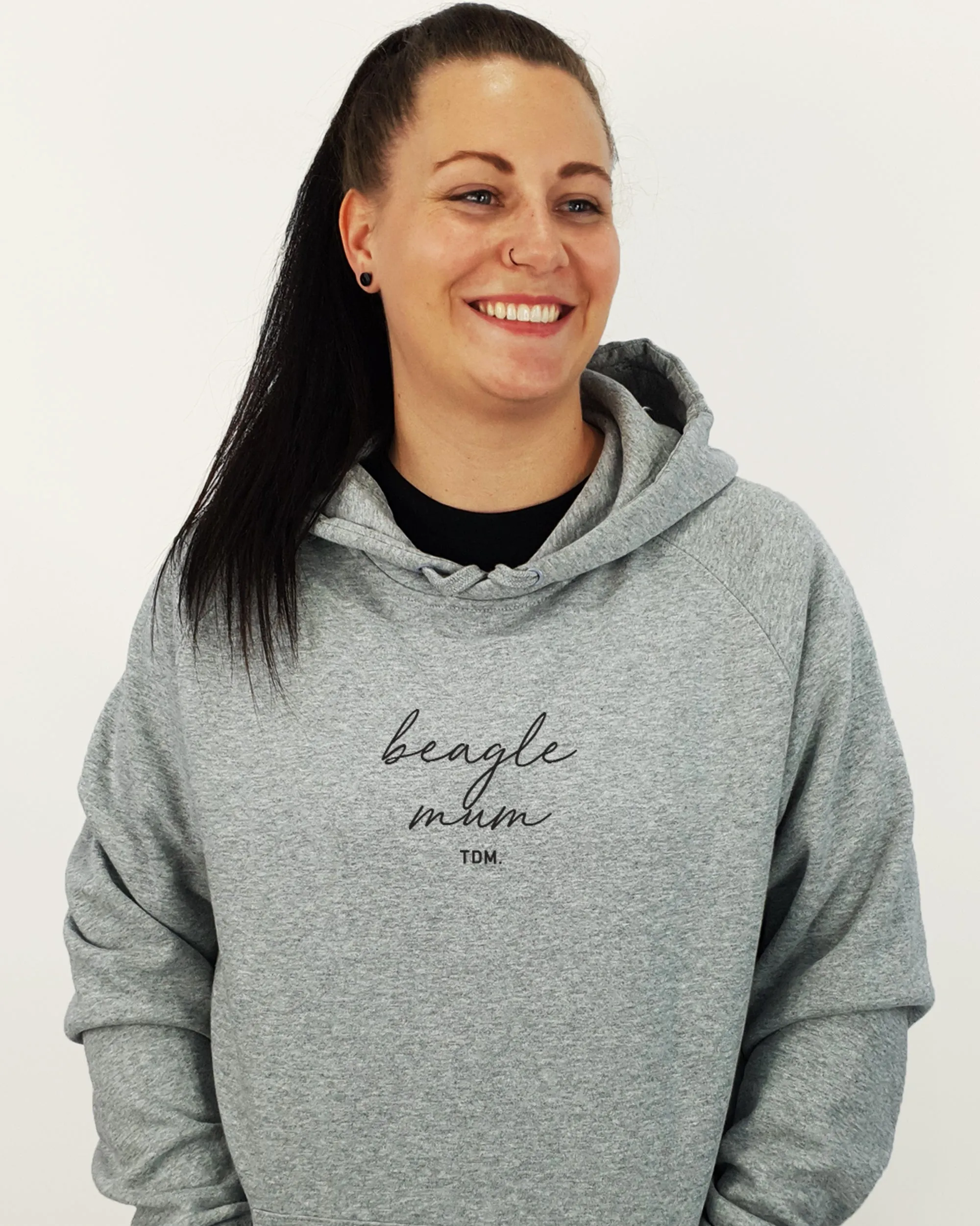 Beagle Mum Illustration: Unisex Hoodie