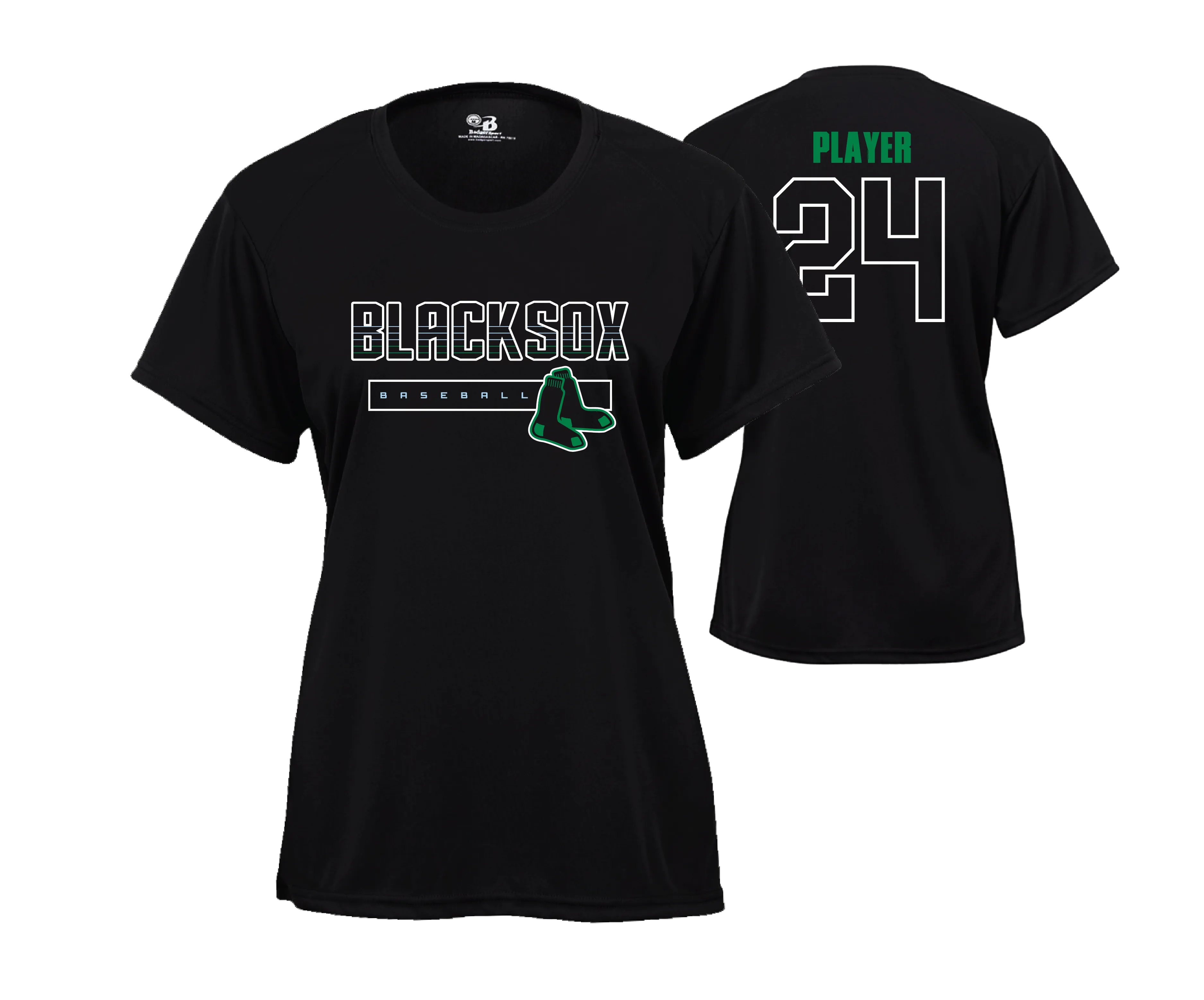 Bigbie Blacksox Performance Womens T Shirts
