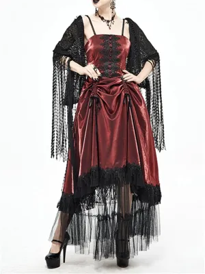 Black Lace Wedding Party Evening Womens Wrap With Pure Color