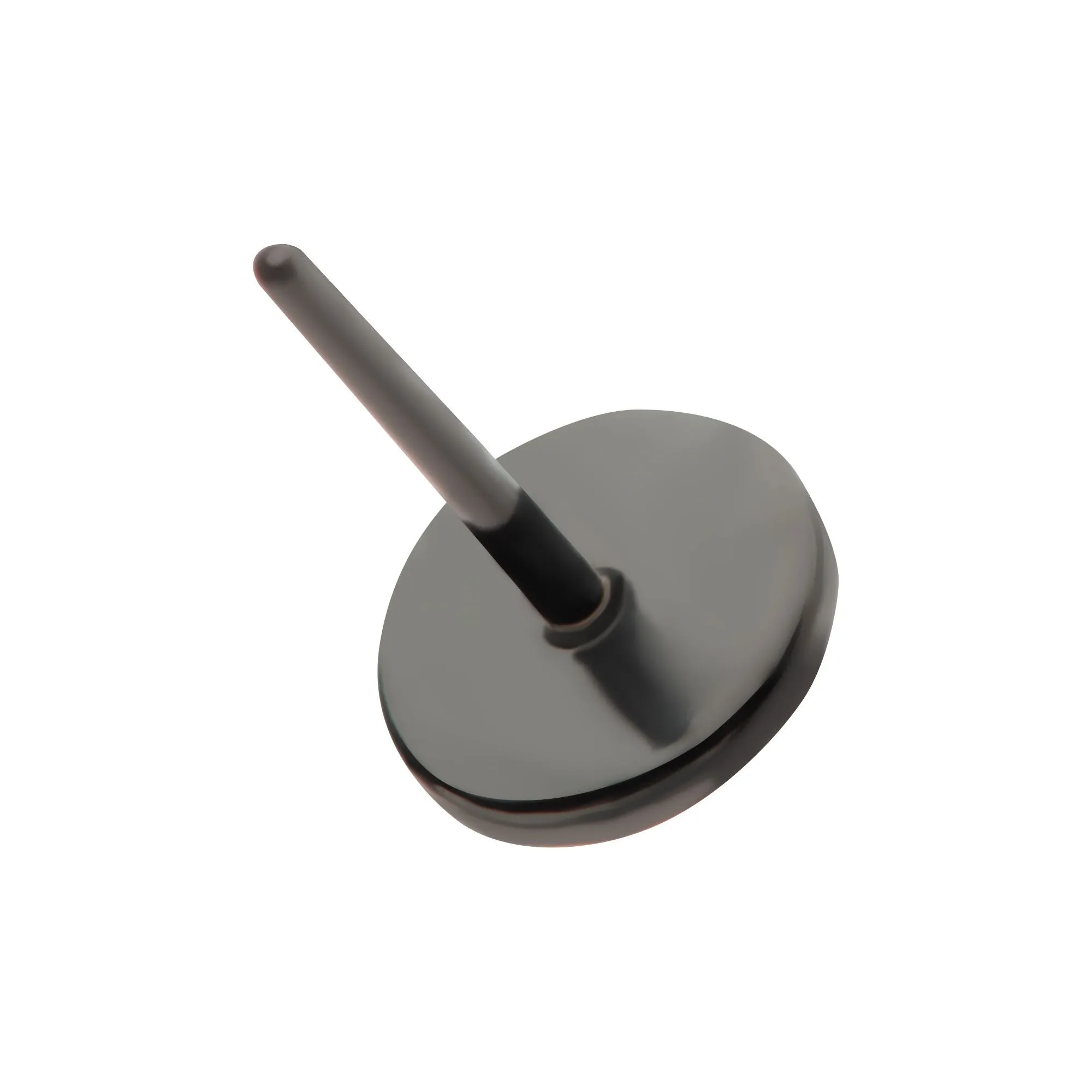 Black PVD Titanium Threadless Hammered Disk Top