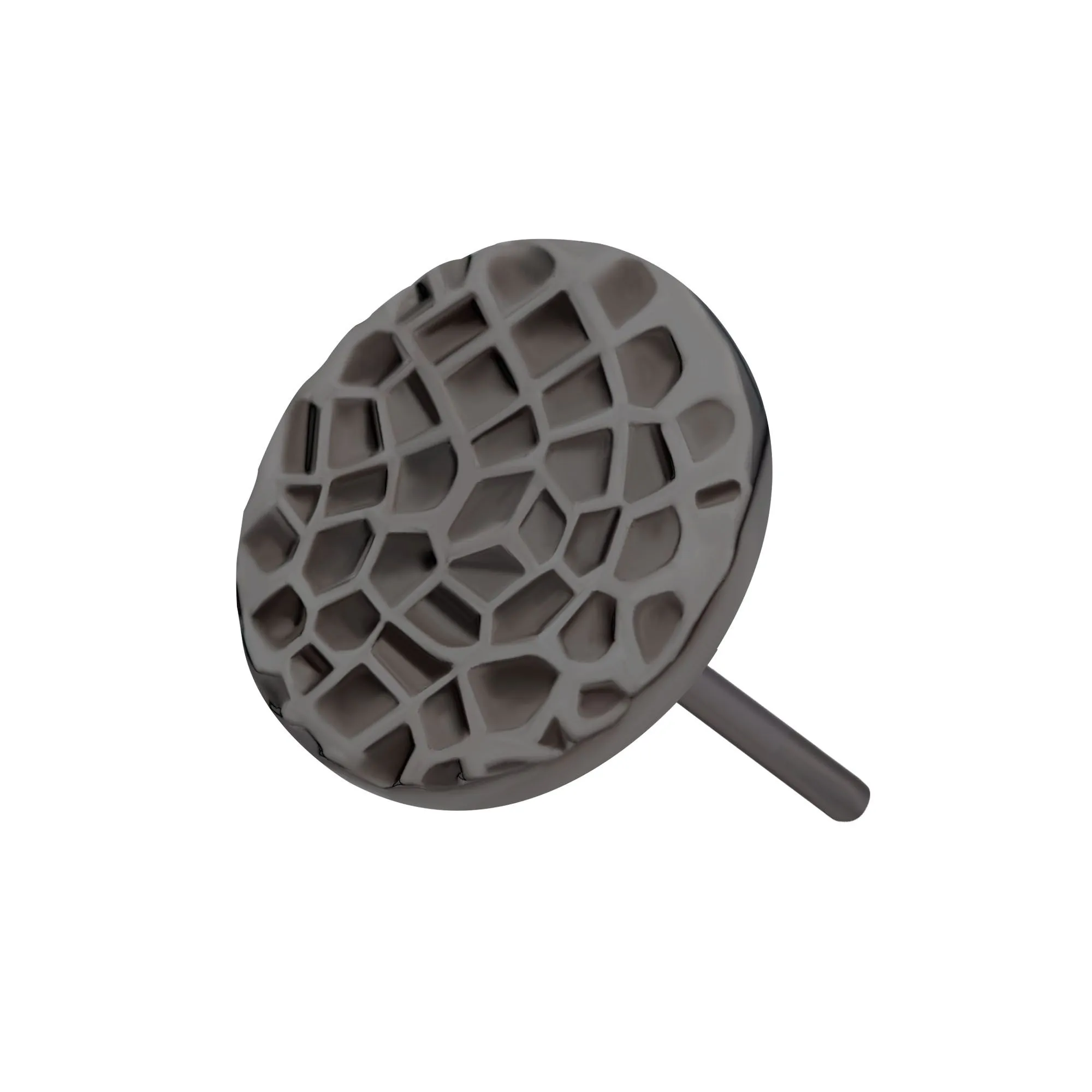Black PVD Titanium Threadless Hammered Disk Top