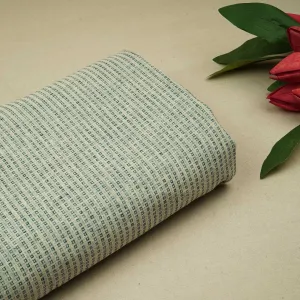 Blue & Grey Cotton Linen Handloom Fabric RS-24356