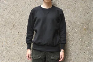 BONCOURA Heavyweight "Indigo Stained" Loopwheeled Sweatshirt (Black)