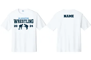 Bristol Gladiators Wrestling Dryfit Performance Tee - White
