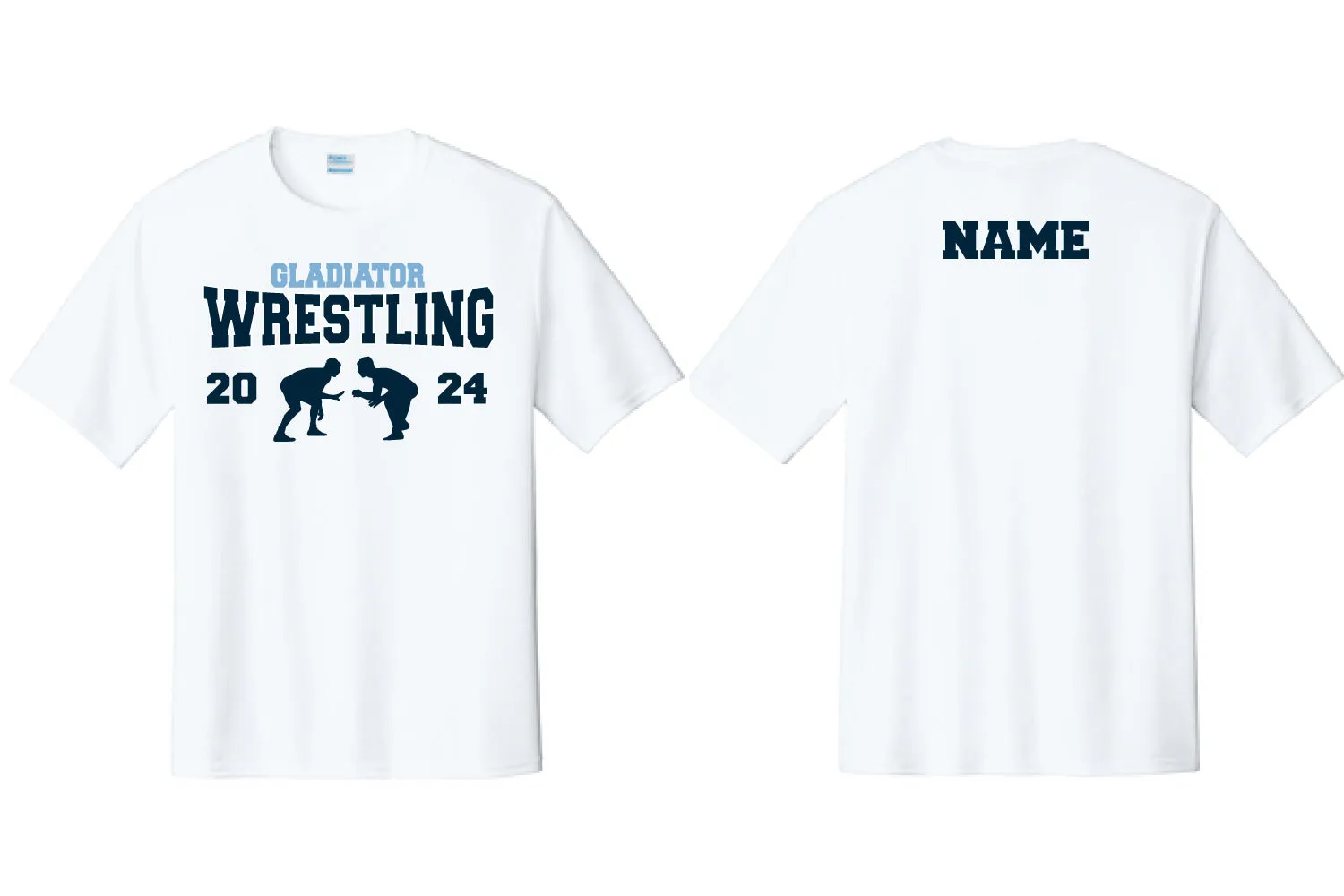 Bristol Gladiators Wrestling Dryfit Performance Tee - White