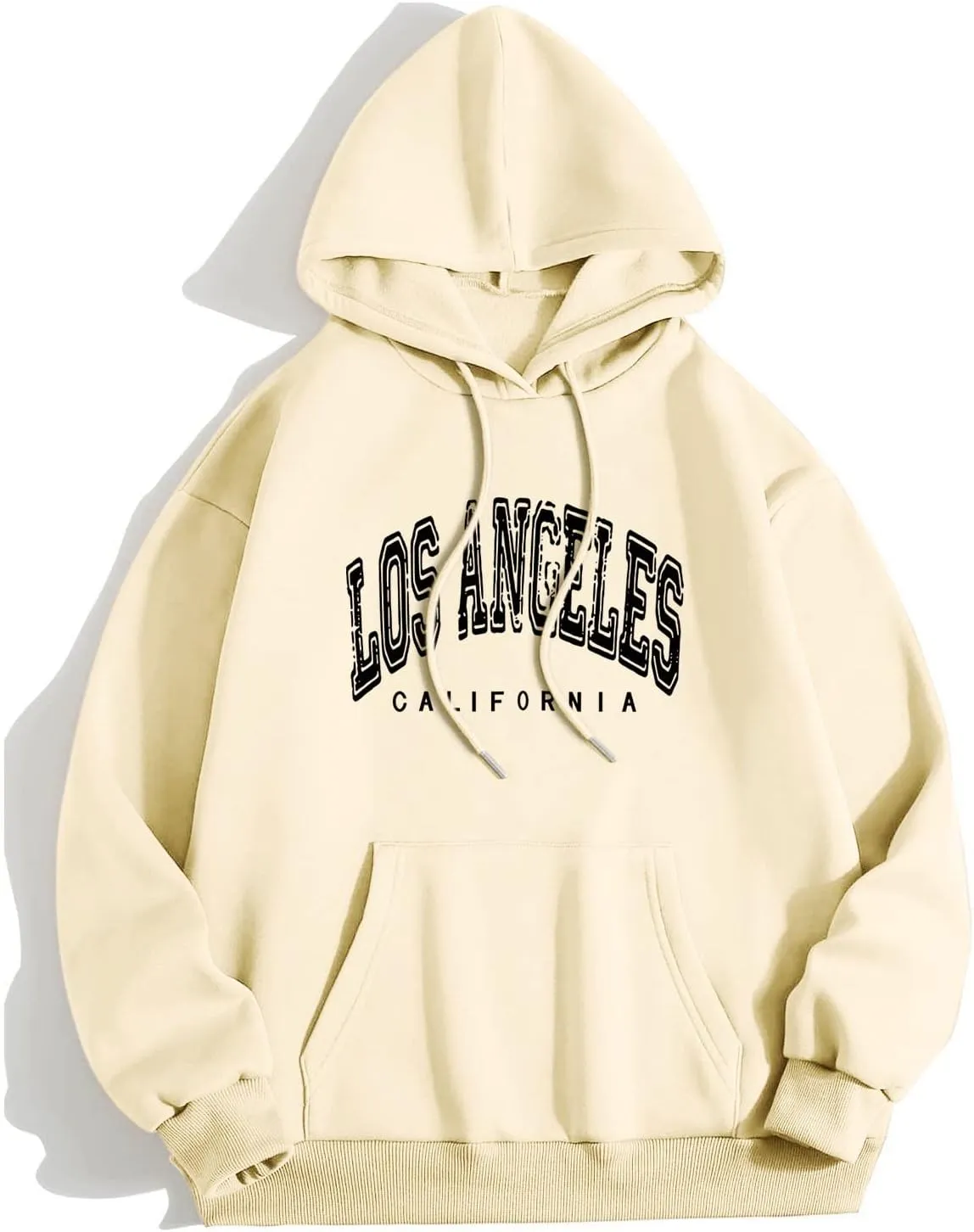 BROOKLYN NEW YORK Women's Relaxed Fit Midweight Logo Sleeve Graphic Sweatshirt Hoodie Teens Girls Casual Pullover Comfy Tops
