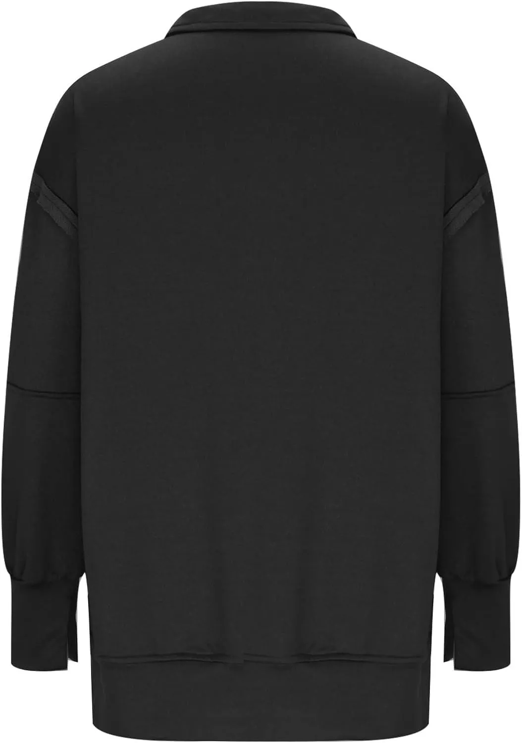 Ceboyel Oversized Sweatshirts for Women Loose Fit Zip Up Hoodie Sweatshirt Split Corded Pullover Tops Fashion Trendy Clothes