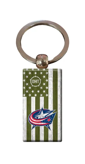 Columbus Blue Jackets  OHT Flag Keychain