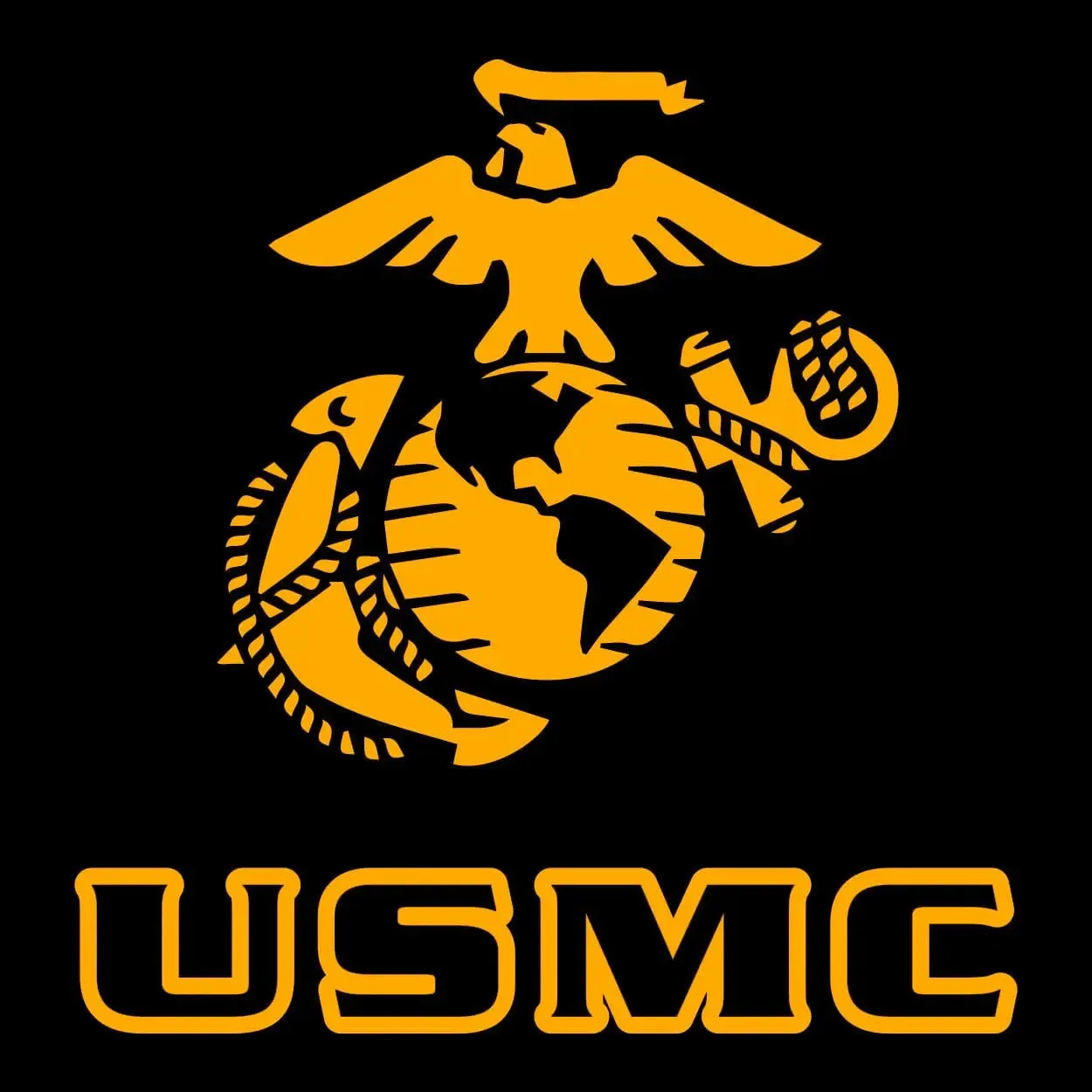Combat Charged USMC Outline Performance Long Sleeve Tee