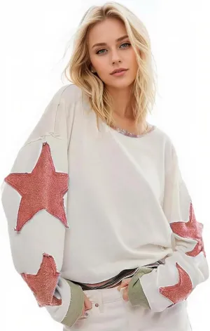 Comfort Colors Sweatshirt, Women Cotton Oversized Sweatshirt Lightweight Long Sleeve Crewneck Hoodies