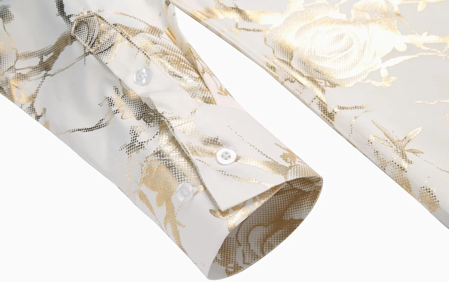 COOFANDY Men's Paisley Shirt Luxury Disco Long Sleeve Button Down Dress Shirts