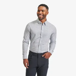 Diamond Print Classic Fit Shirt-Pink/Grey