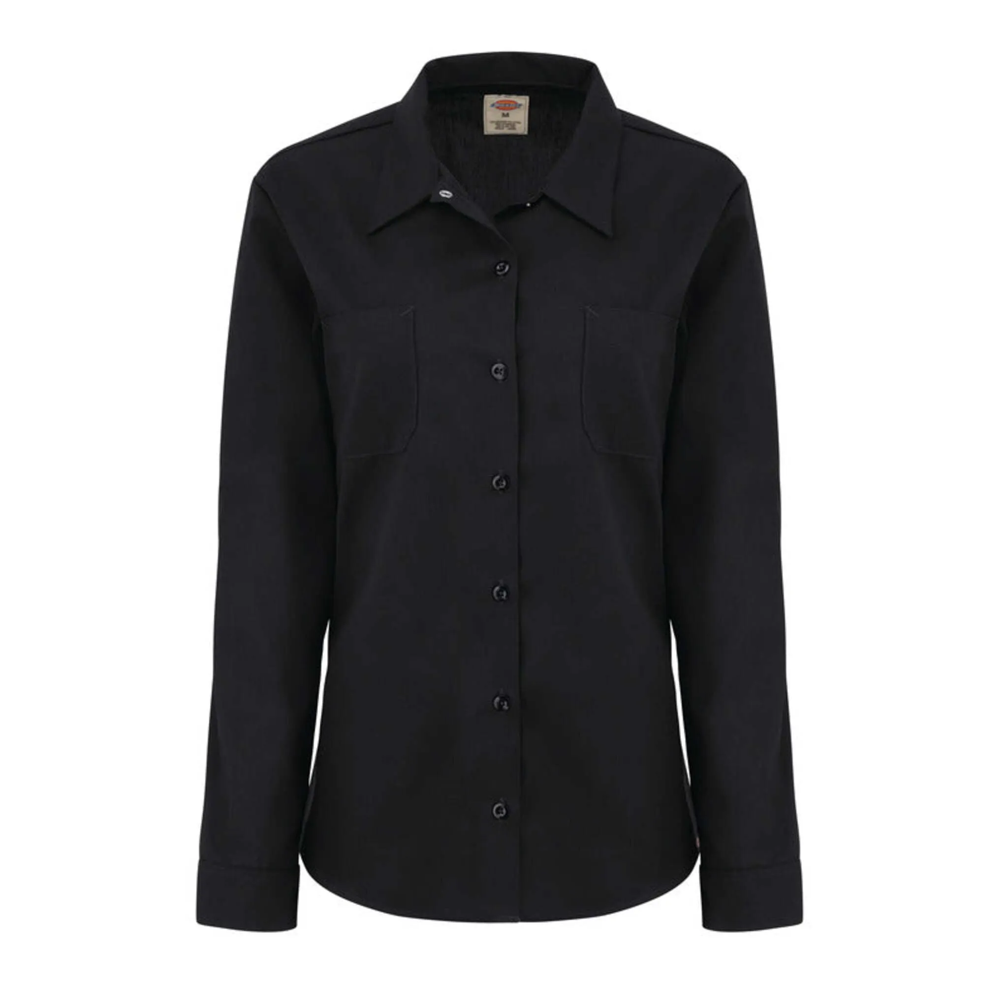Dickies Women's L535 Long-Sleeve Industrial Work Shirt - Durable Poplin, Wrinkle Resistant, Button-Up, Functional Pockets, Tailored Fit | Sizes S-XL