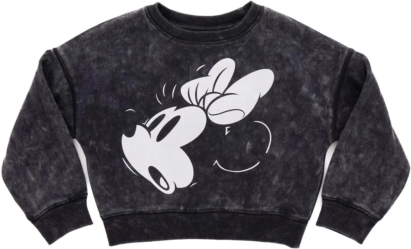 Disney Minnie Mouse Mickey Mouse French Terry Oversized Matching Family Sweatshirt Toddler to Adult Sizes (2T - 2XL)