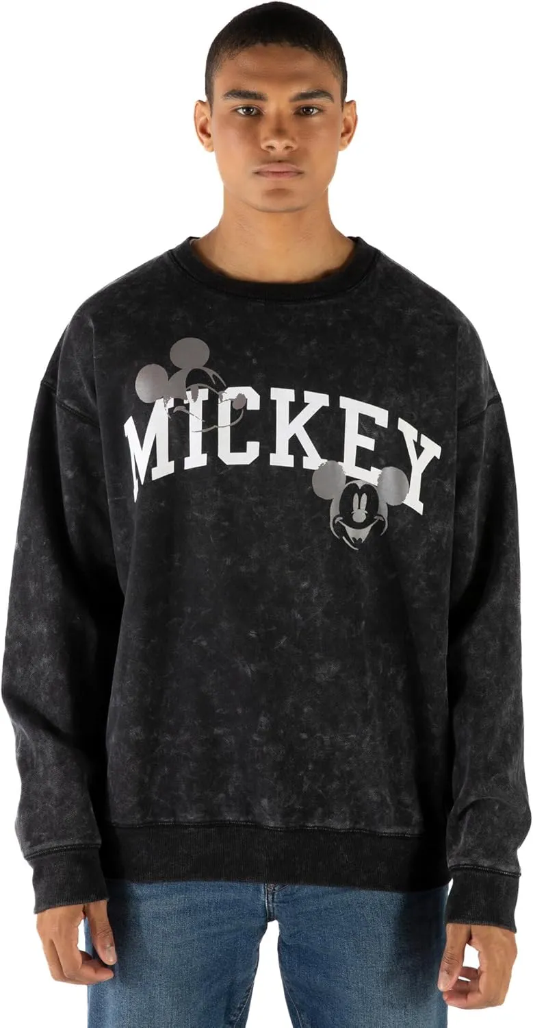 Disney Minnie Mouse Mickey Mouse French Terry Oversized Matching Family Sweatshirt Toddler to Adult Sizes (2T - 2XL)
