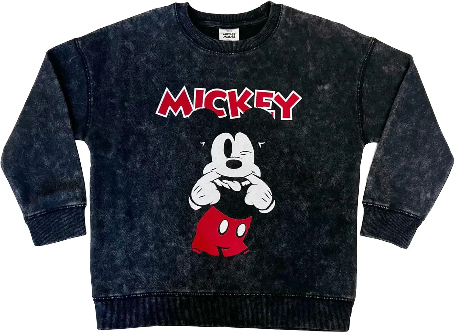Disney Minnie Mouse Mickey Mouse French Terry Oversized Matching Family Sweatshirt Toddler to Adult Sizes (2T - 2XL)