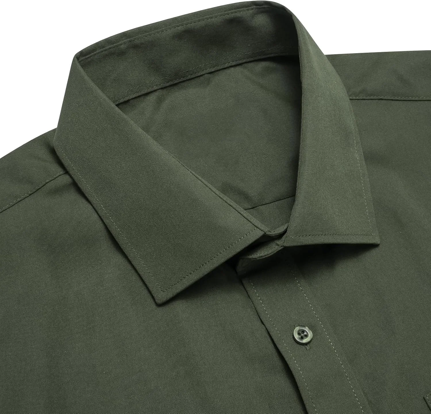 Dubulle Solid Mens Dress Shirt Satin Long Sleeve Business Casual Button Down Shirt with Pocket for Men