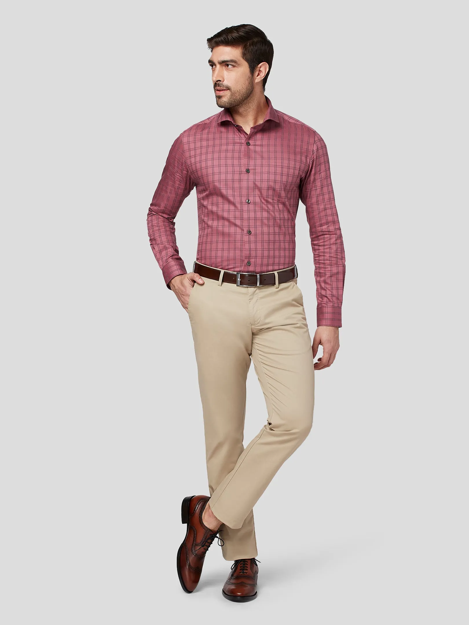 Elysia Satin Check Shirt