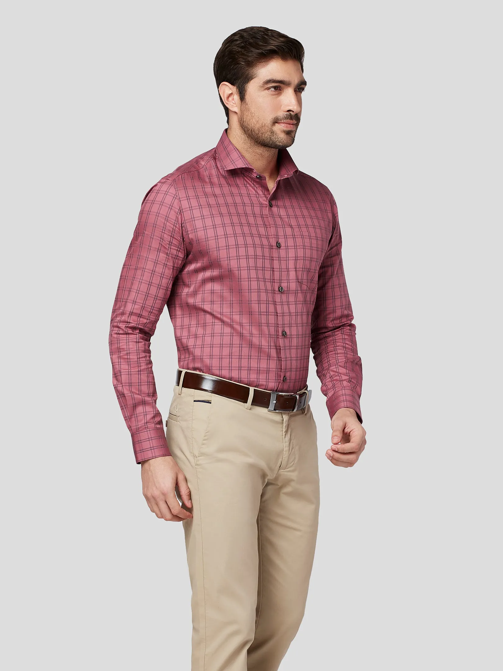 Elysia Satin Check Shirt