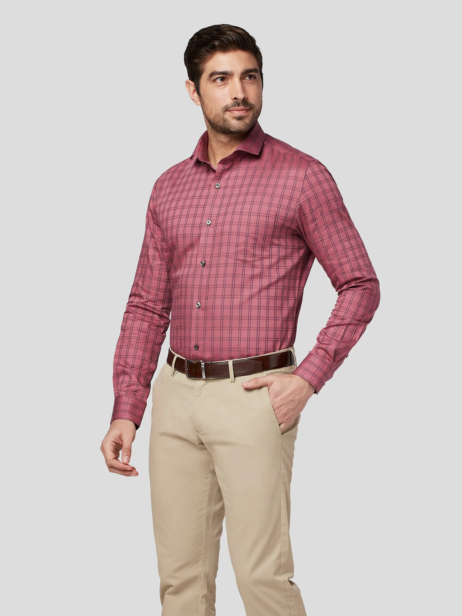 Elysia Satin Check Shirt