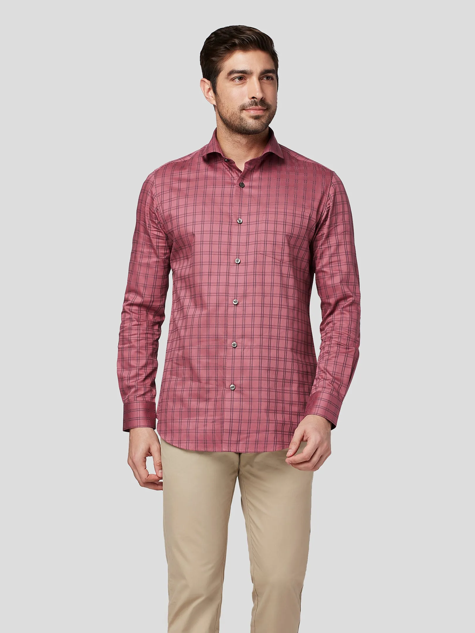 Elysia Satin Check Shirt
