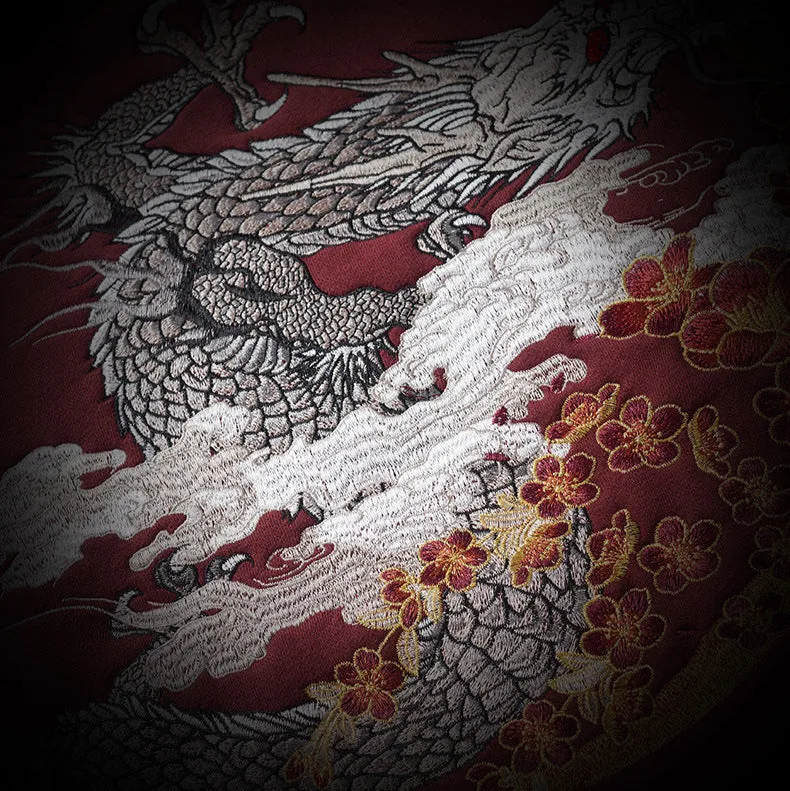Embroidered Dragon Hoodie - AXIS16