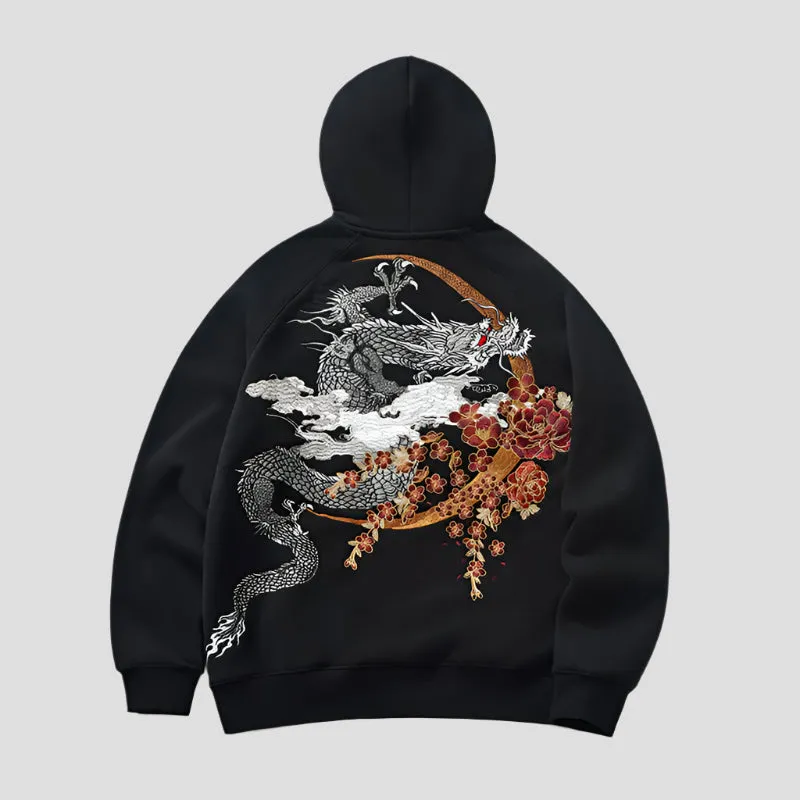 Embroidered Dragon Hoodie - AXIS16
