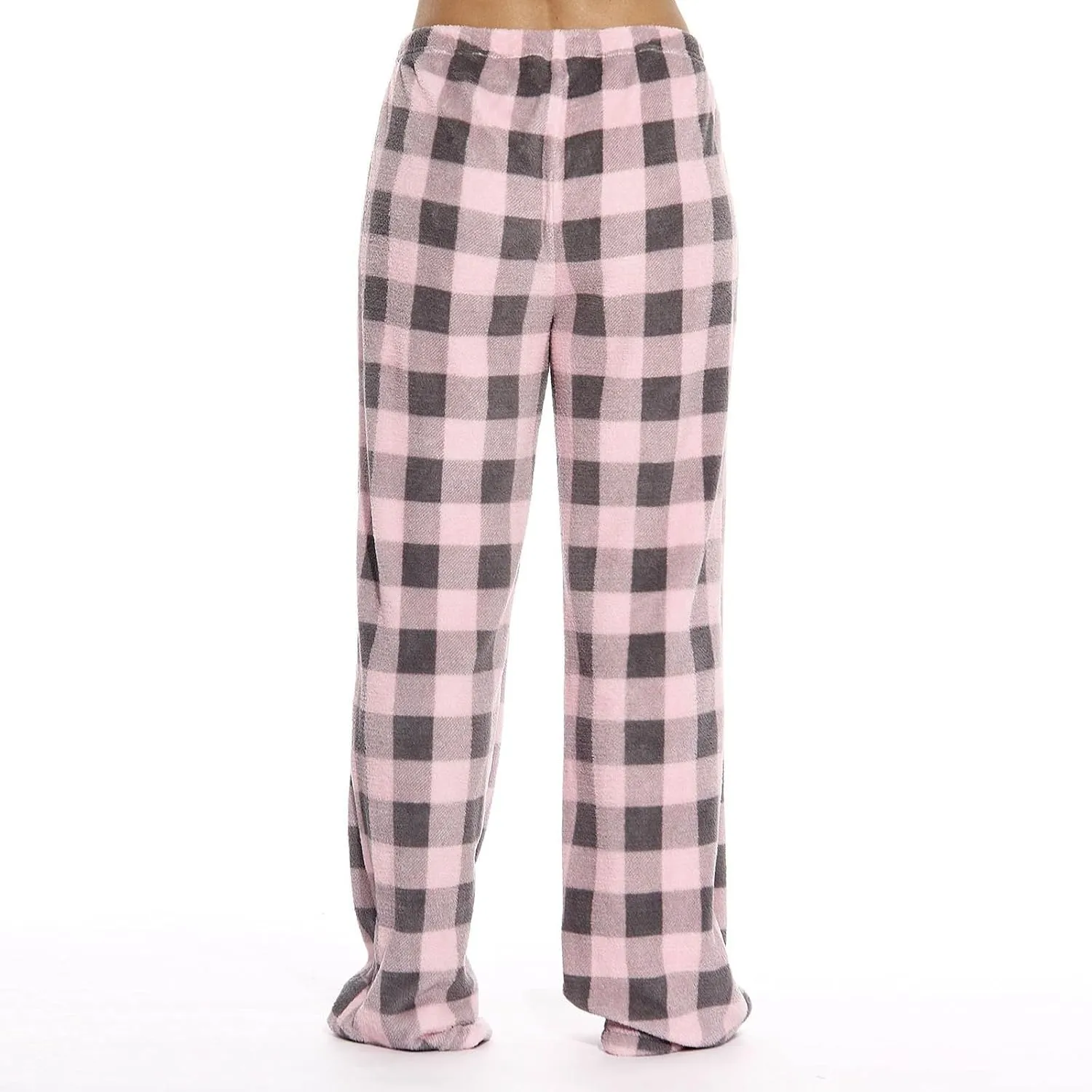 Flannel Pajama Pants Women Soft Cute Buffalo Plaid Pajama Pants Comfy Casual Elastic Waist Wide Leg Sleep Pants