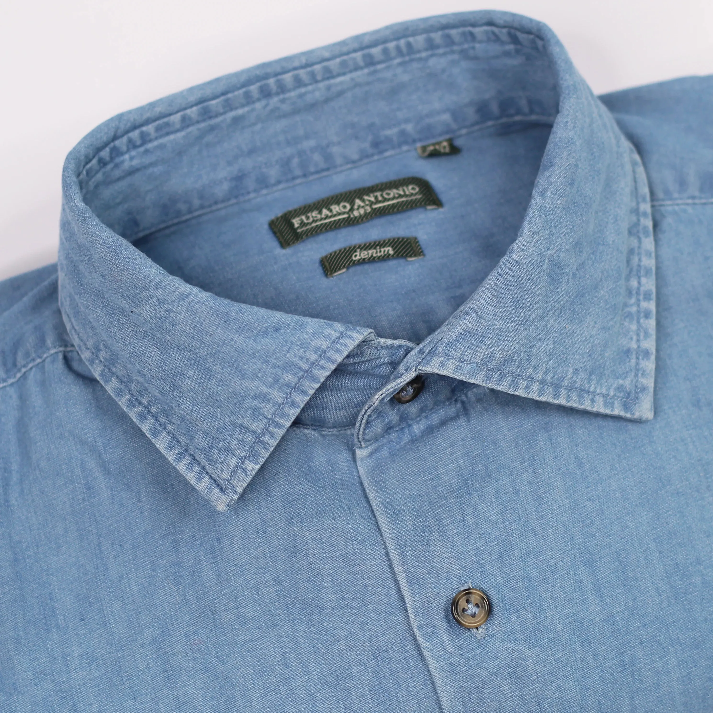 Fusaro Antonio men's cotton shirt in light denim (CA25000)