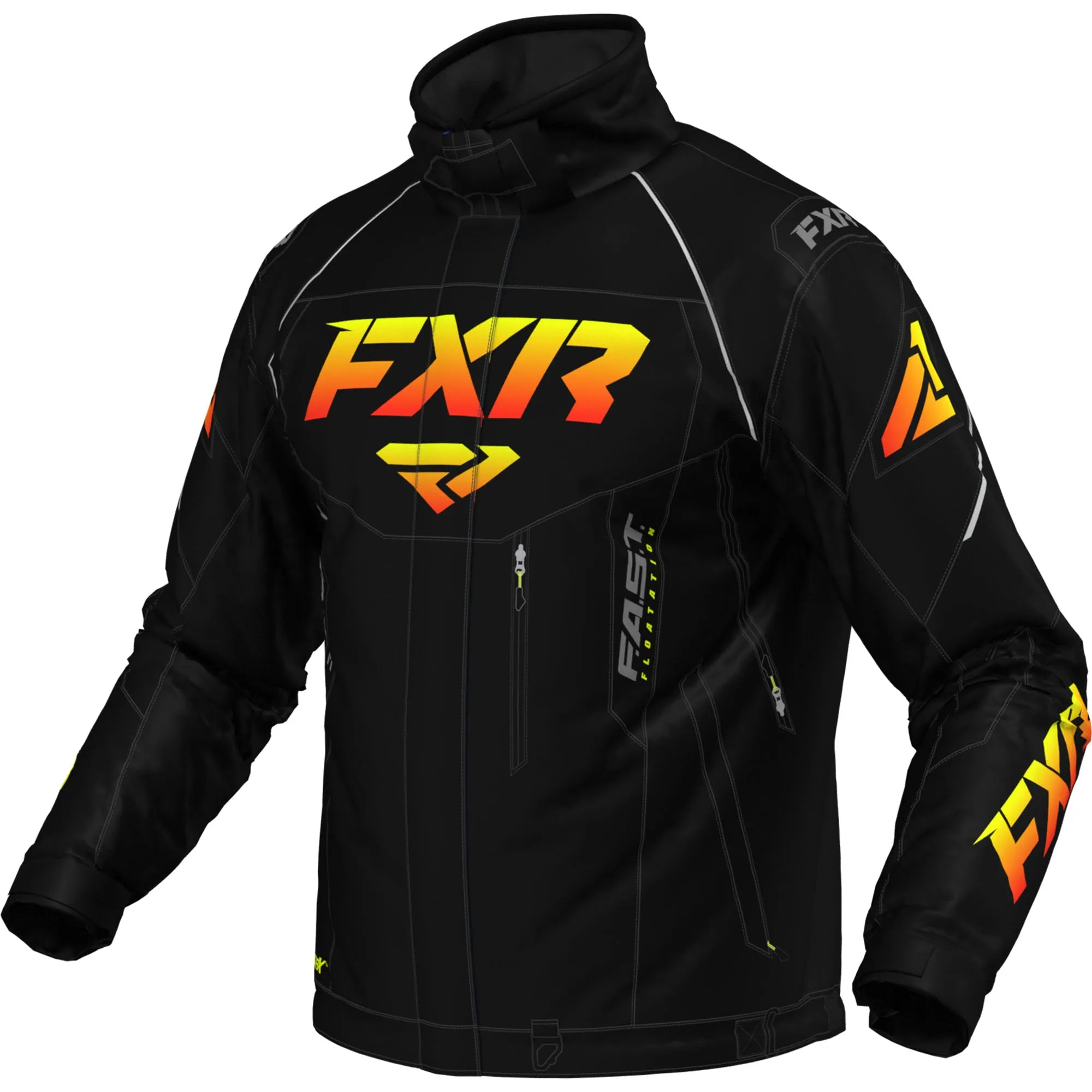 FXR Octane Snowmobile Jacket Black Inferno