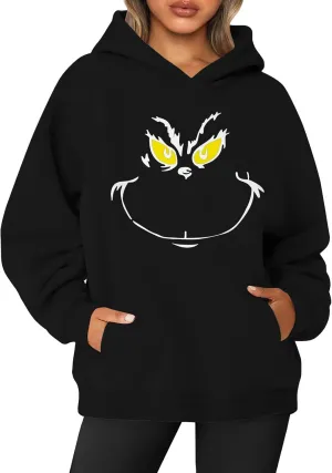 Generic Women's Long Sleeve Christmas Pullover Ugly Sweatshirt Funny Christmas Shirt Green