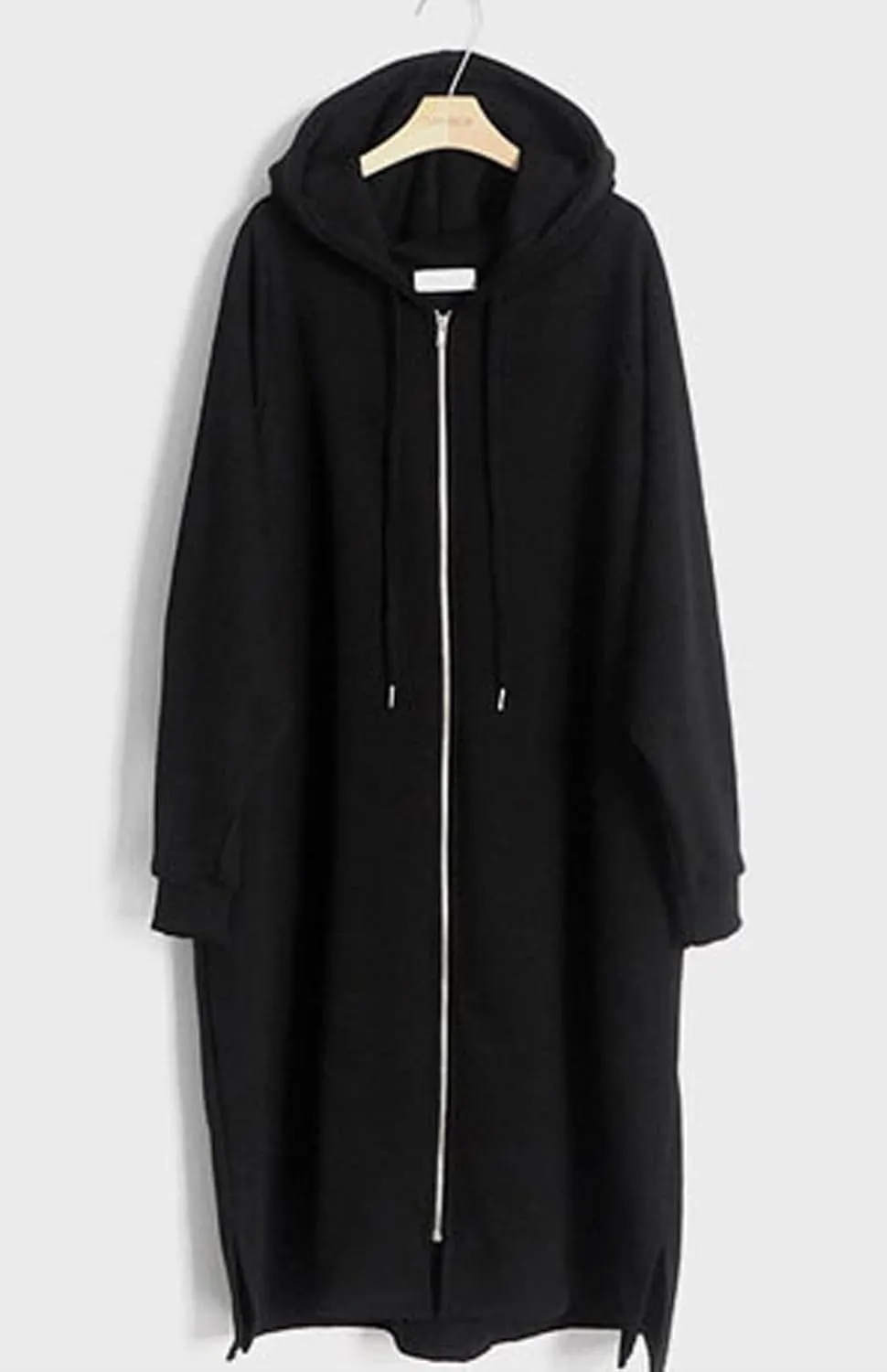 GGUHHU Womens Casual Long Hoodie Coat Full Zipper Thin Fleece Lined Oversize Outerwear