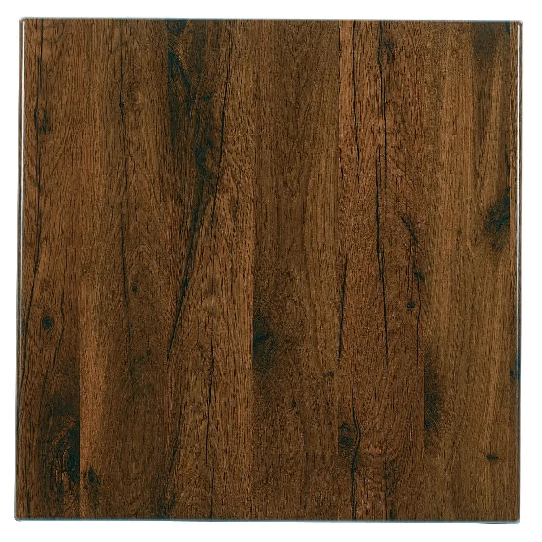 GR515 Werzalit Pre-drilled Square Table Top Antique Oak 800mm