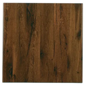 GR515 Werzalit Pre-drilled Square Table Top Antique Oak 800mm