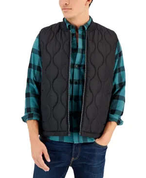 Hawke Co. Mens Onion Quilted Full Zip Vest Black Large